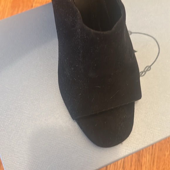 🖤 Prada black suede peep toe platform slingback 40 - Picture 3 of 6
